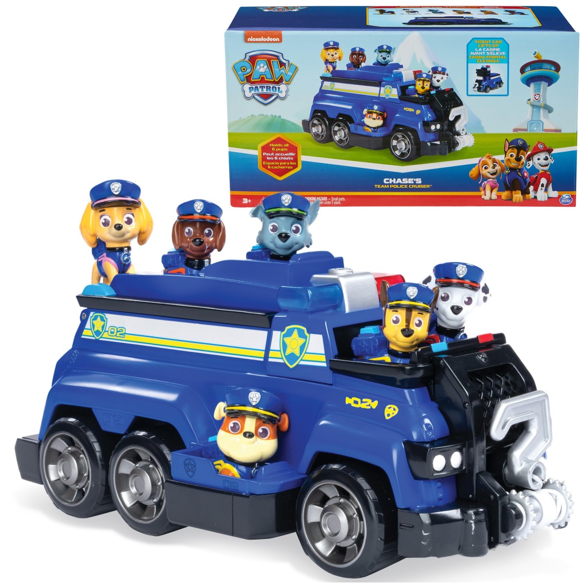 PAW PATROL CHASE TEAM VEICOLO CON 6 PERSONAGGI