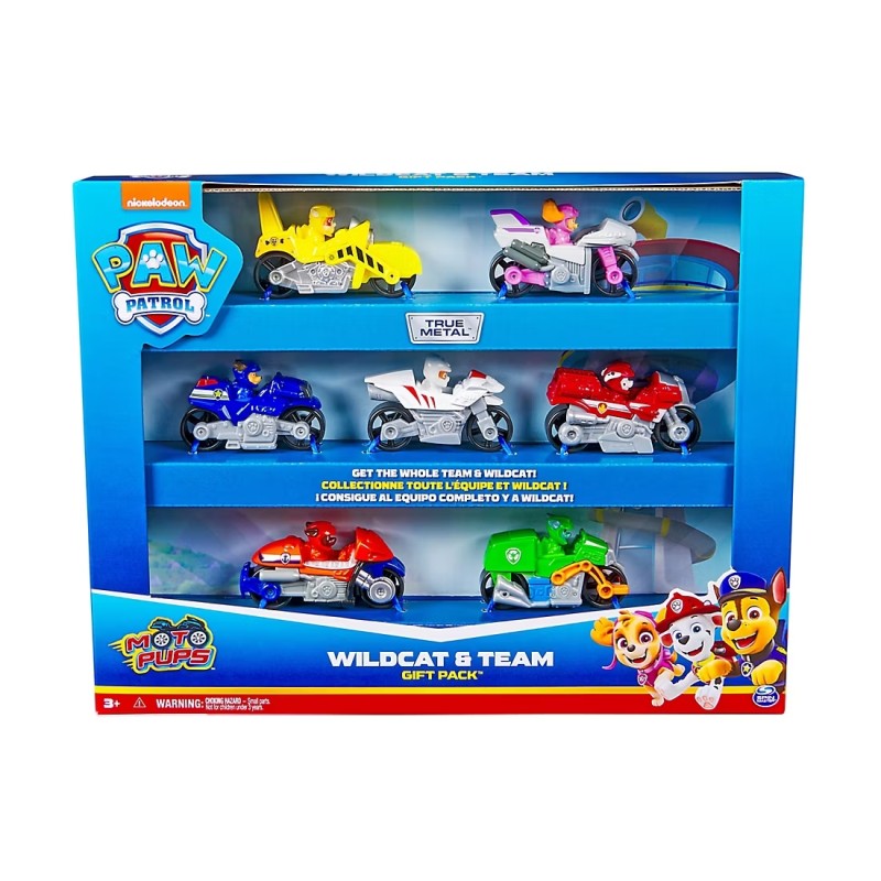 PAW PATROL DIE CAST WILDCAT & TEAM 7 PERSONAGGI