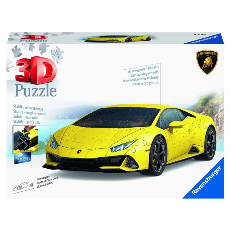 Lamborghini Huracán EVO giallo puzzle 3d