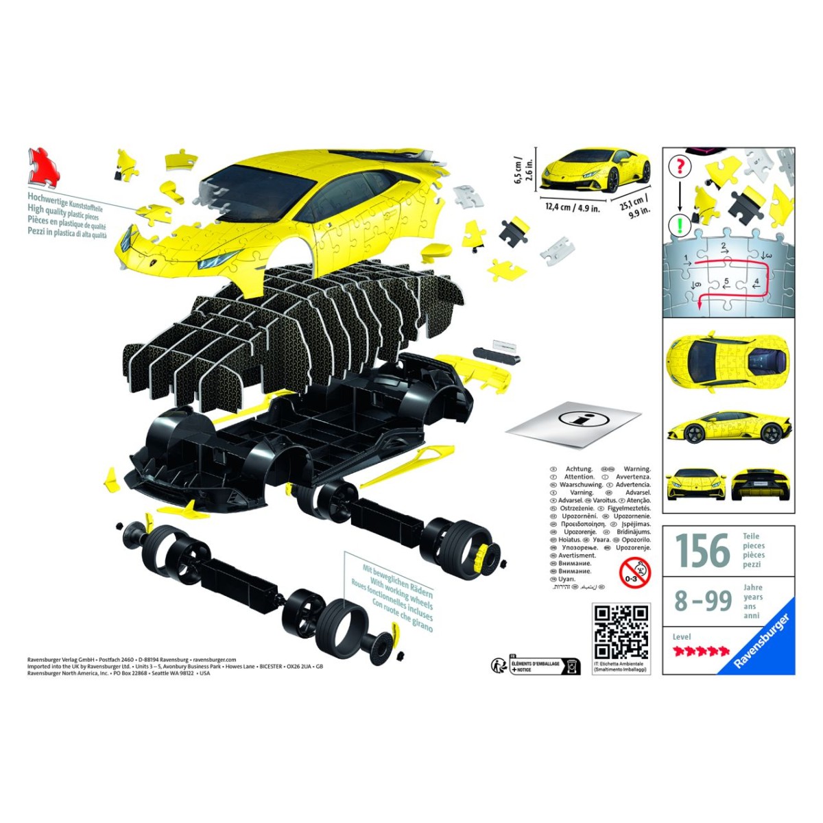 Lamborghini Huracán EVO giallo puzzle 3d