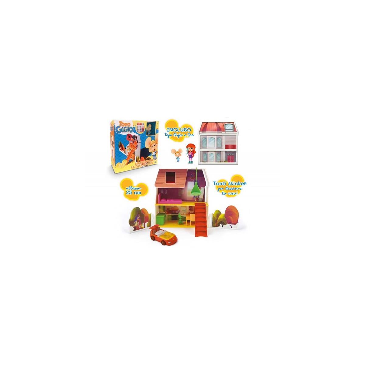 TOPO GIGIO CASA  CON 2 PERSONAGGI