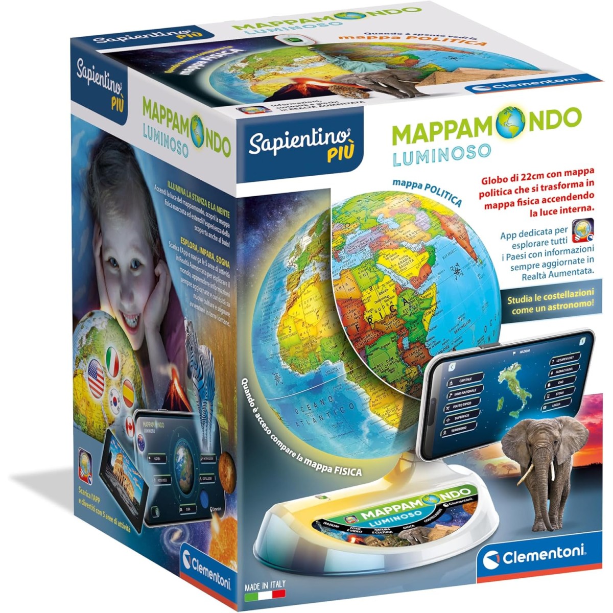 SAPIETNTINO MAPPAMONDO LUMINOSO