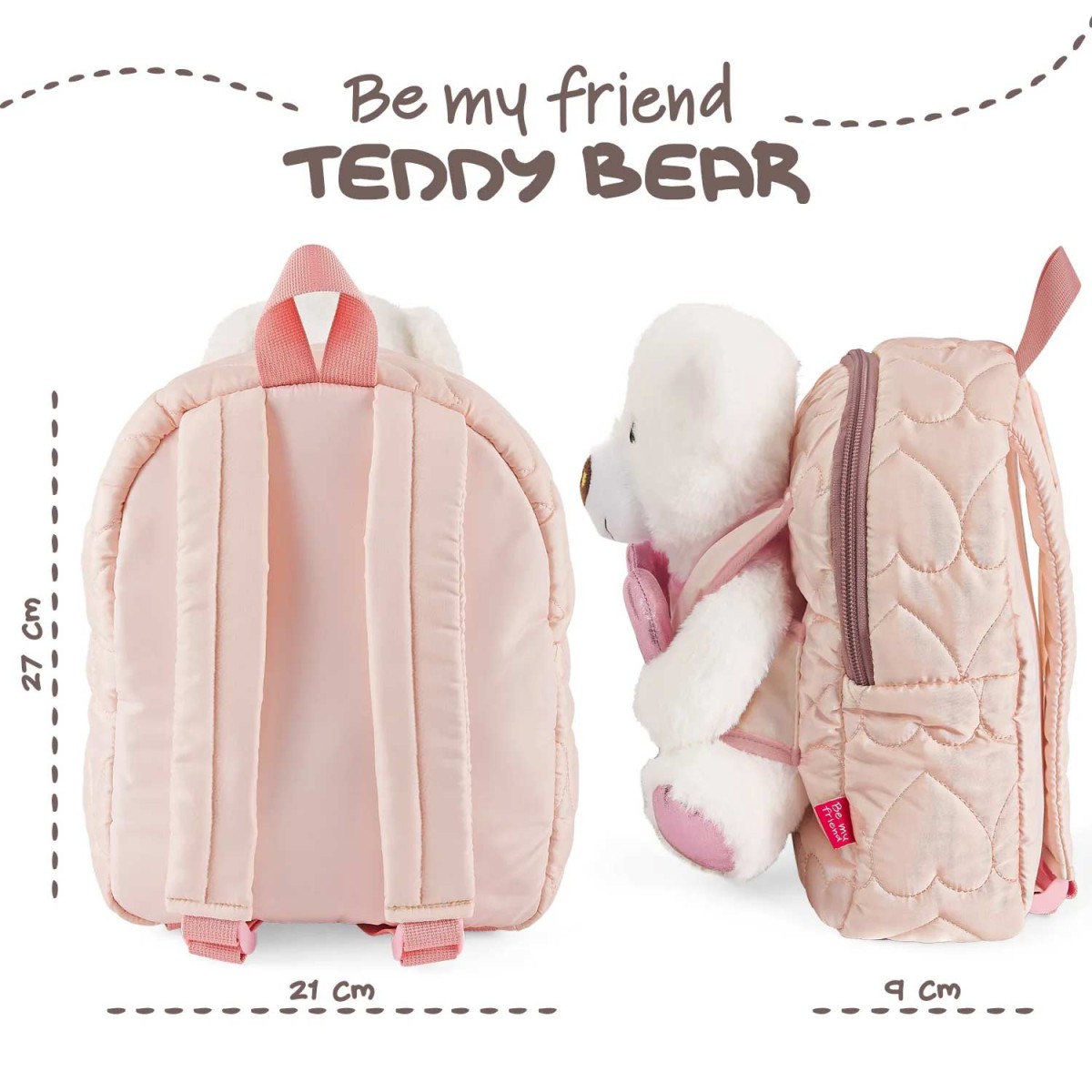 TEDDY BEAR MINI ZAINO CON PELUCHE