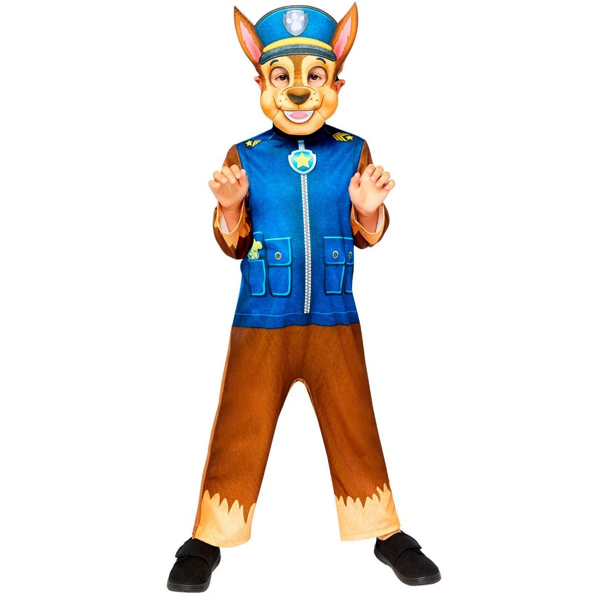 PAW PATROL CHASE TRAVESTIMENTO TUTA CON MASCHERA 3/4 ANNI