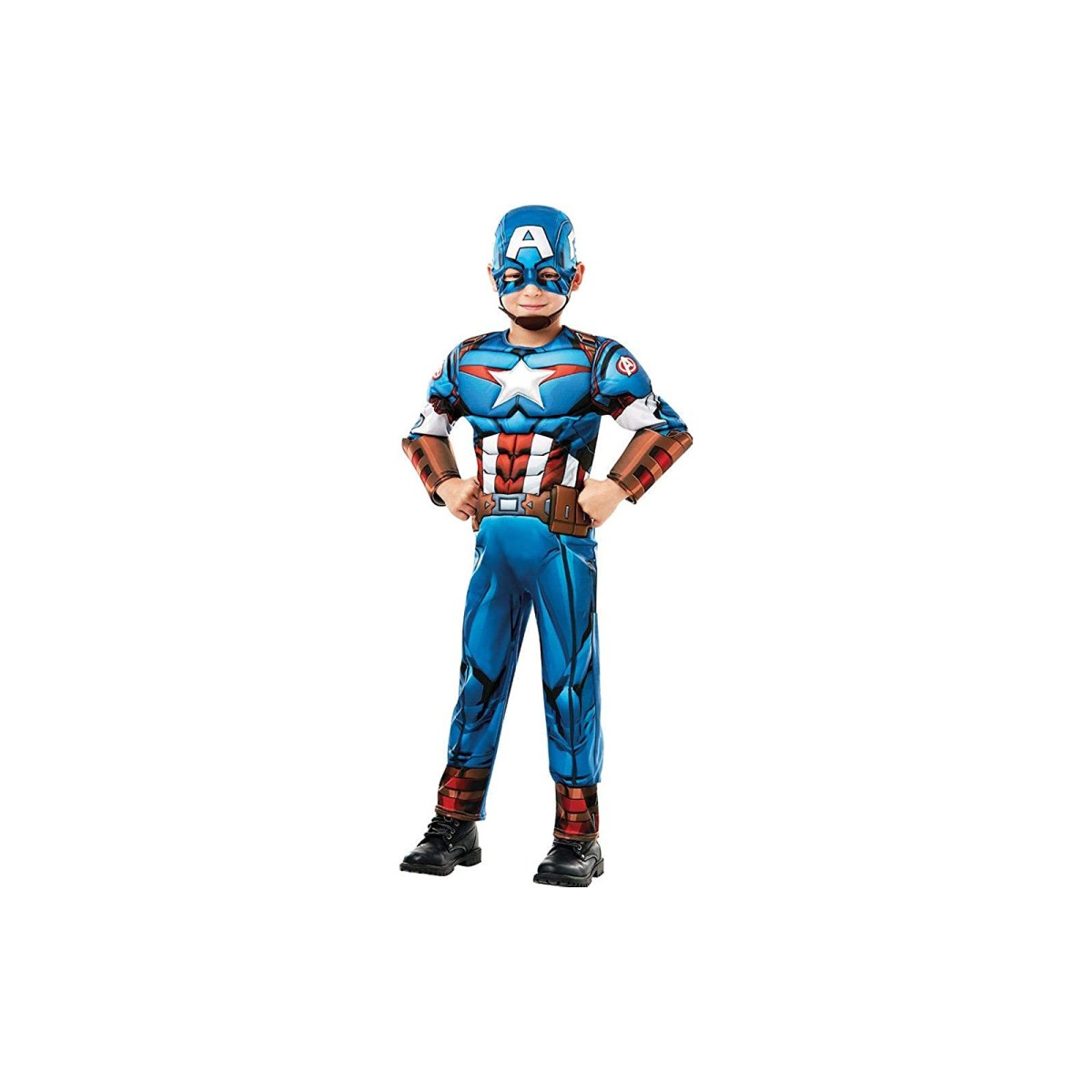 CAPITAN AMERICA TRAVESTIMENTO CON MUSCOLI 7-8 ANNI