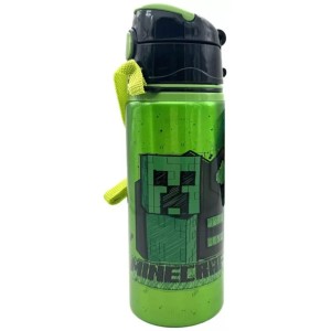 MINECRAFT BORRACCIA IN ALLUMINIO CON TRACOLLA 600ML.