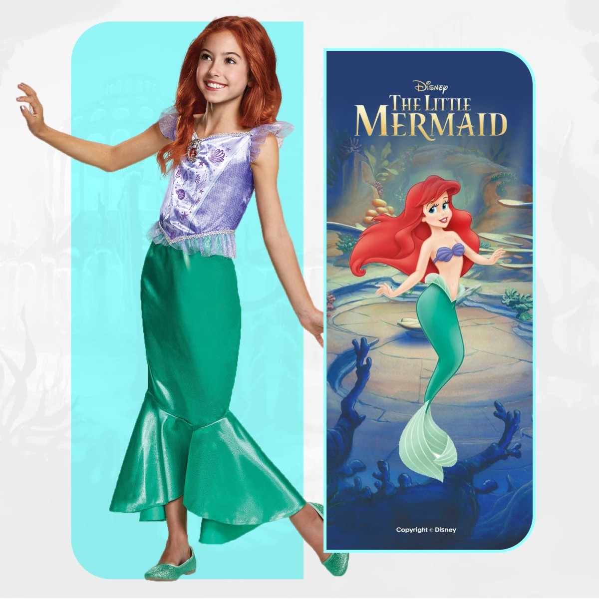 PRINCESS ARIEL TRAVESTIMENTO CLASSIC  3/4 ANNI