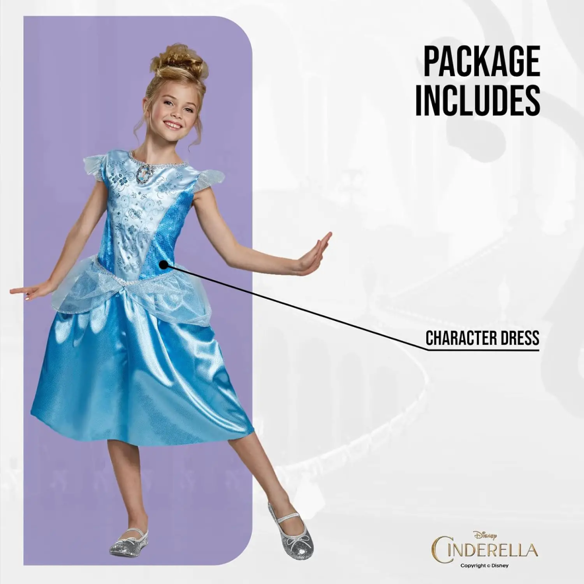 PRINCESS CINDERELLA CLASSIC TRAESTIMENTO 5/6 ANNI