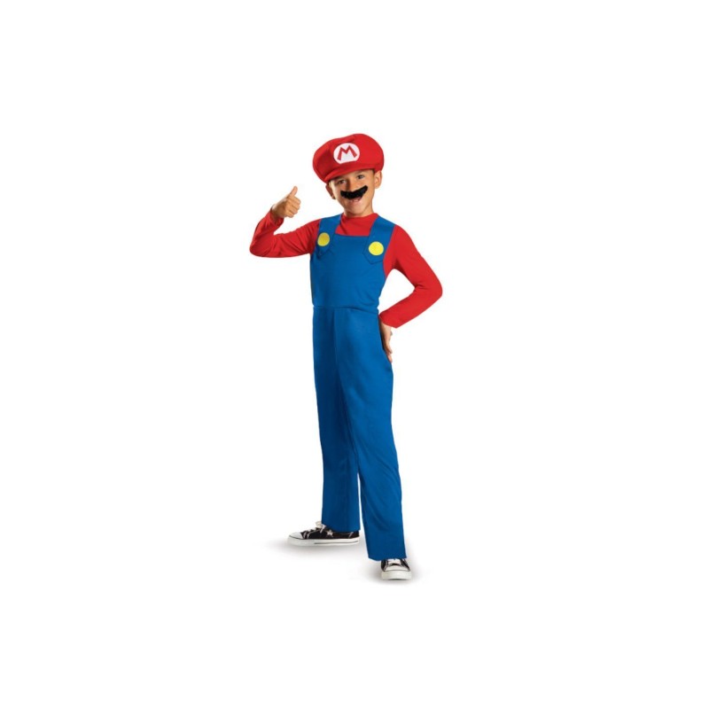 SUPERMARIO TRAVESTIMENTO COSTUME 3/4 ANNI
