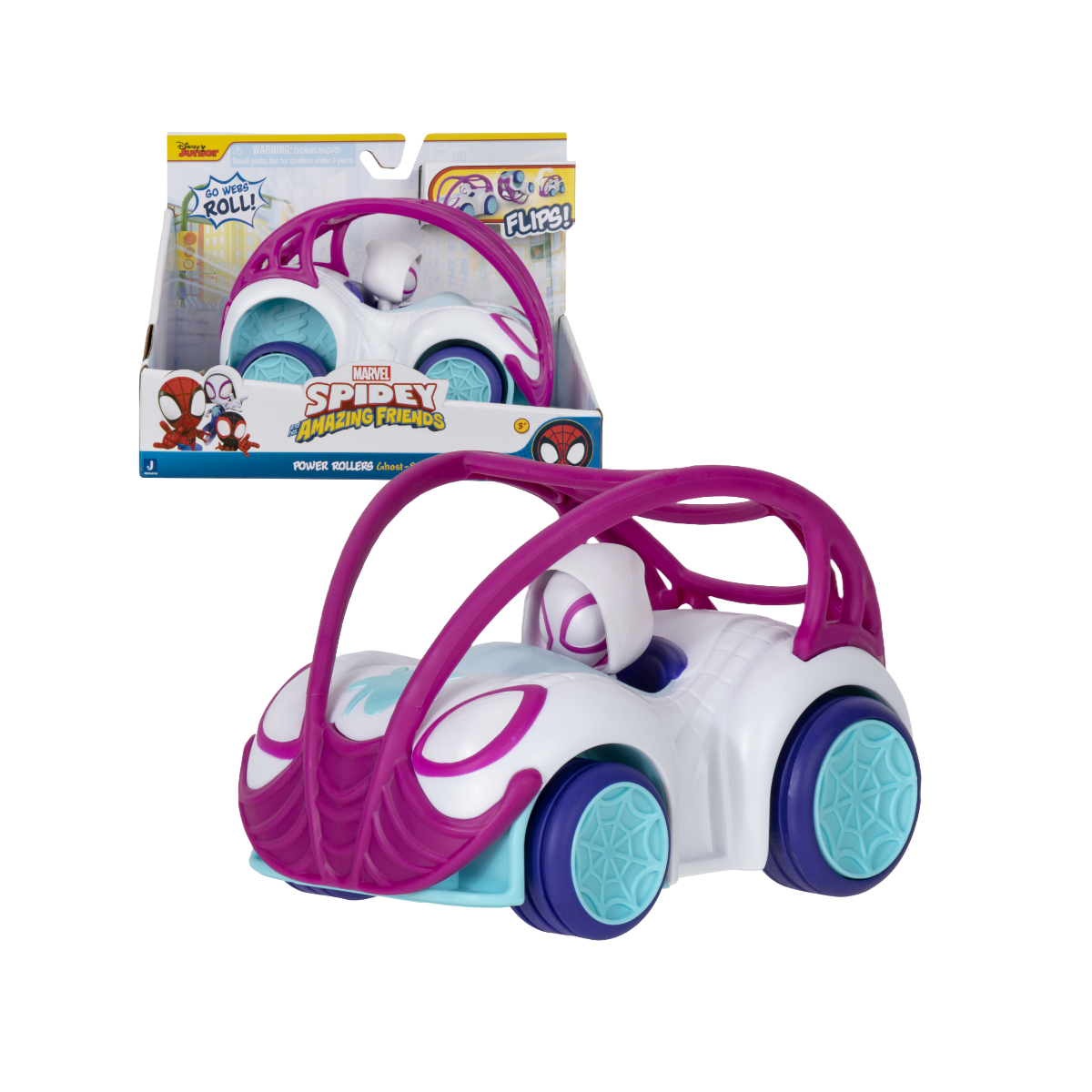 SPIDEY E I SUOI AMICI AUTO POWER ROLLERS GHOST SPIDER