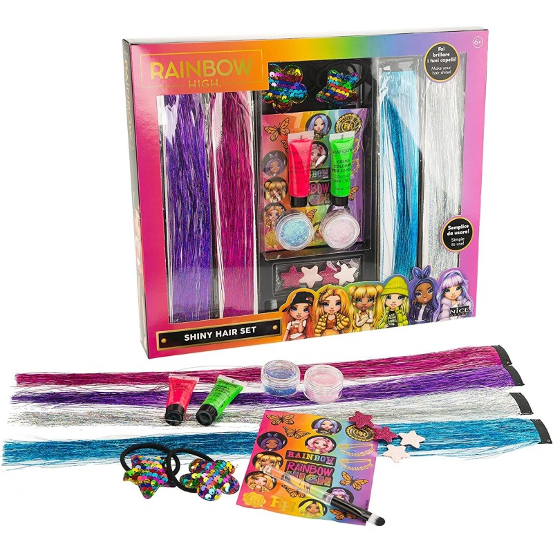 RAINBOW HIGH SHINY HAIR SET