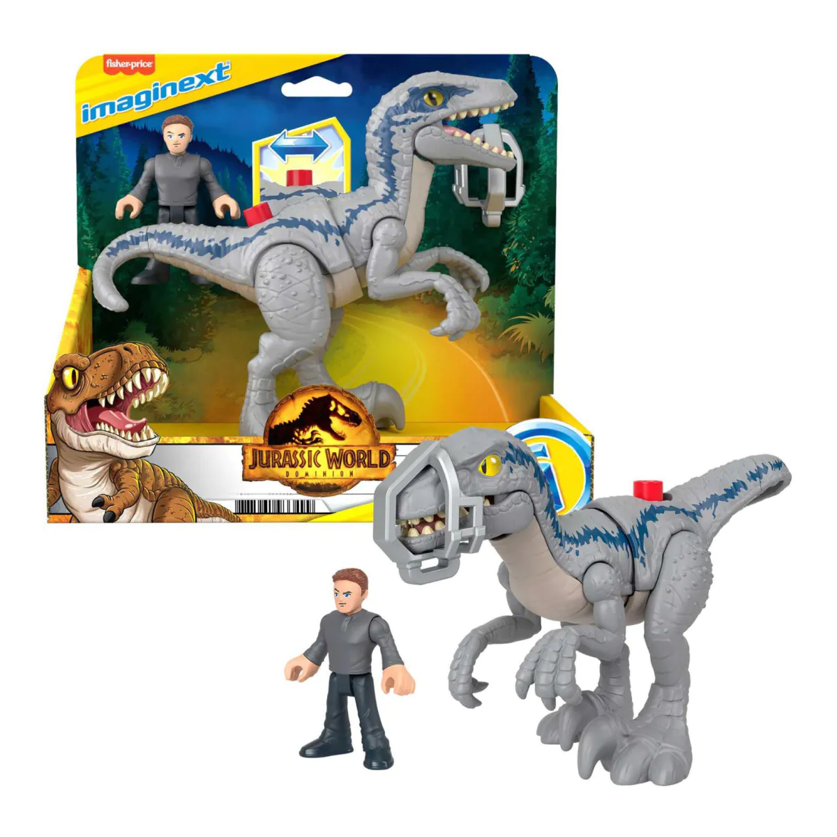 JURASSIC WORLD IMAGINEX DINOSAURO CON PERSONAGGIO