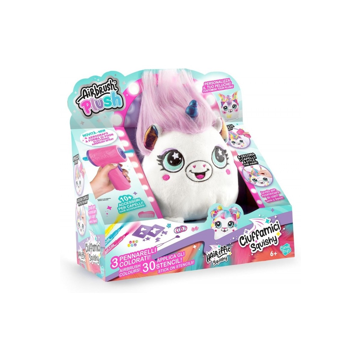 AIRBRUSH PLUSH CIUFFAMICI SQUISHY VIOLA