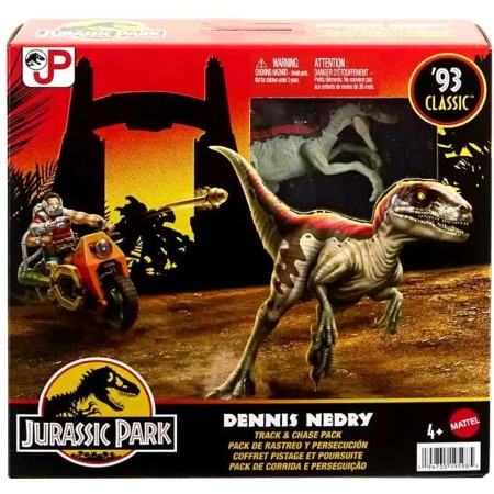 JURASSIC WORLD DENNIS NEDRY MOTO CON DINO