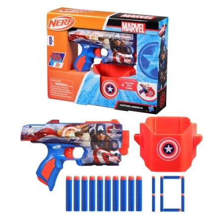 NERF PISTOLA CAPITAN AMERICA