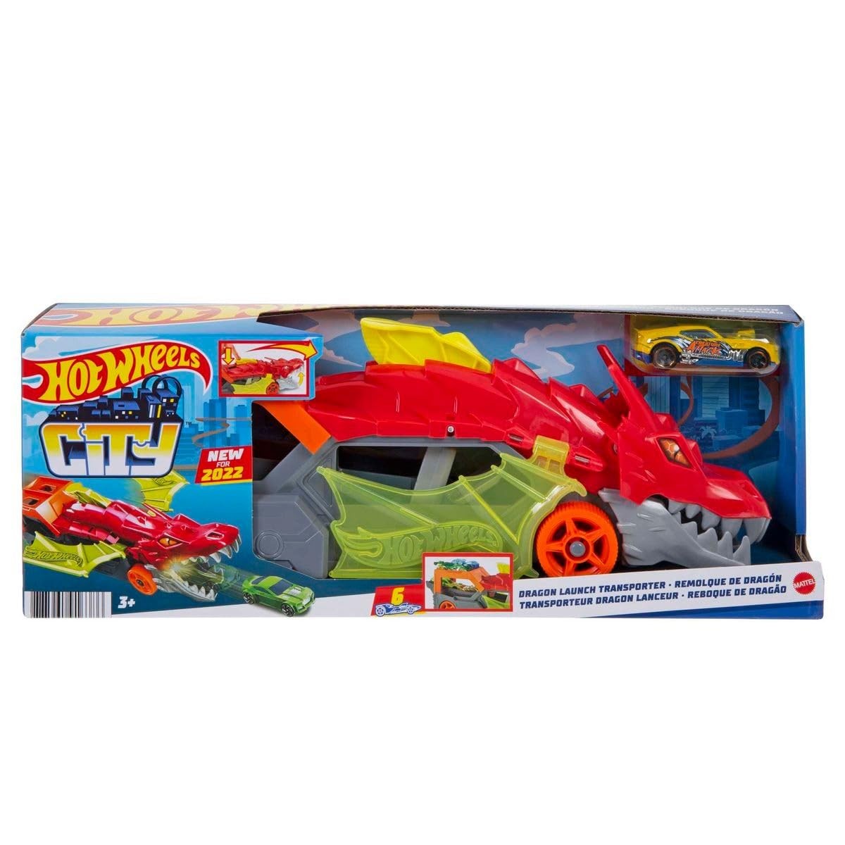 HOTWHEELS DRAGON TRASPORTO E LANCIATORE
