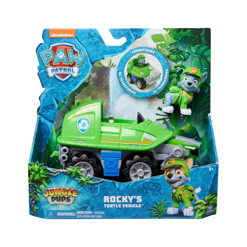 PAW PATROL JUNGLE PUPS ROCKY C/VEICOLO