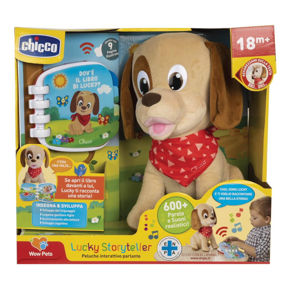 CHICCO LUCKY PELUCHE INTERATTIVO PARLANTE