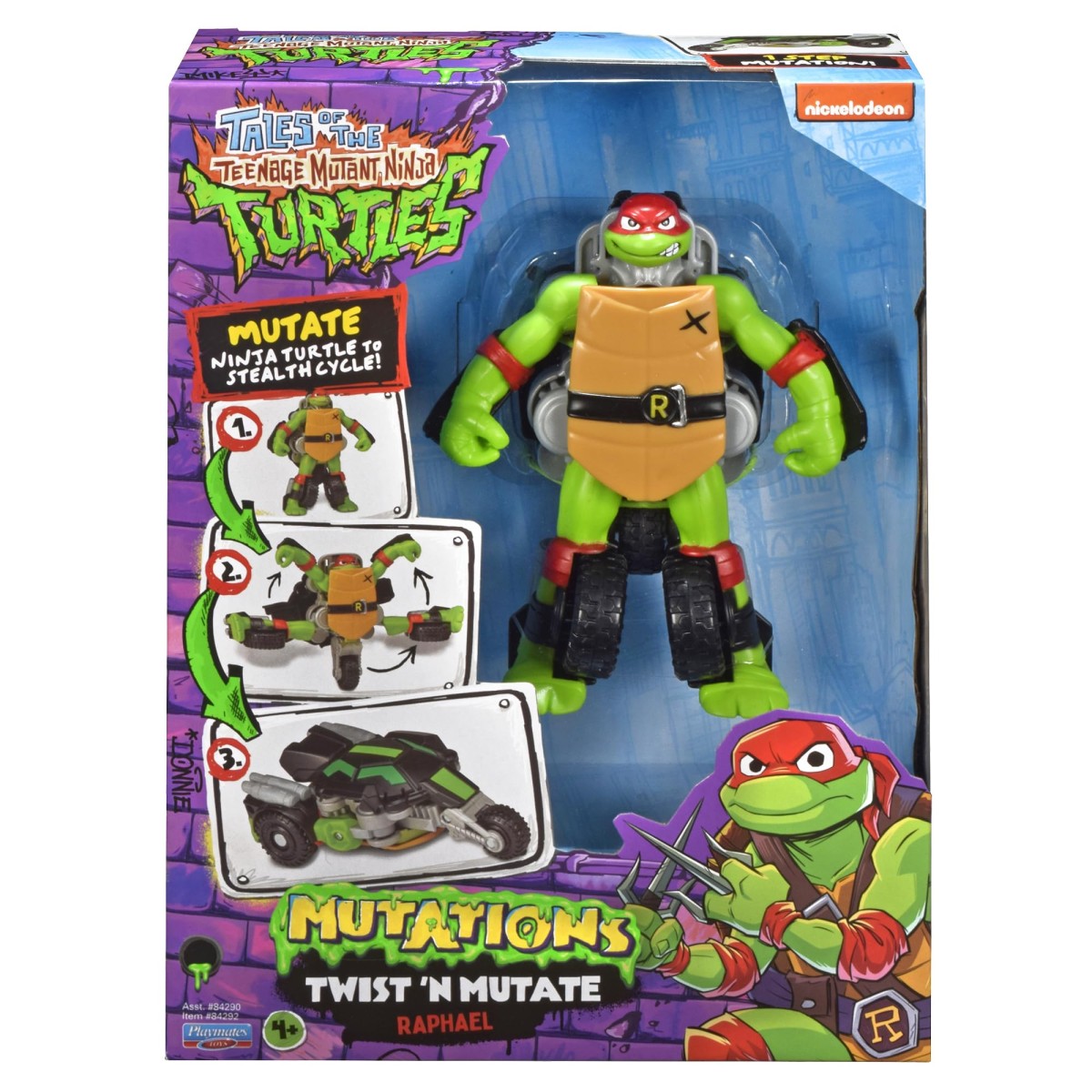 TMNT TURLES NINJA MUTATION RAFFAELLO TRSNSFORMING