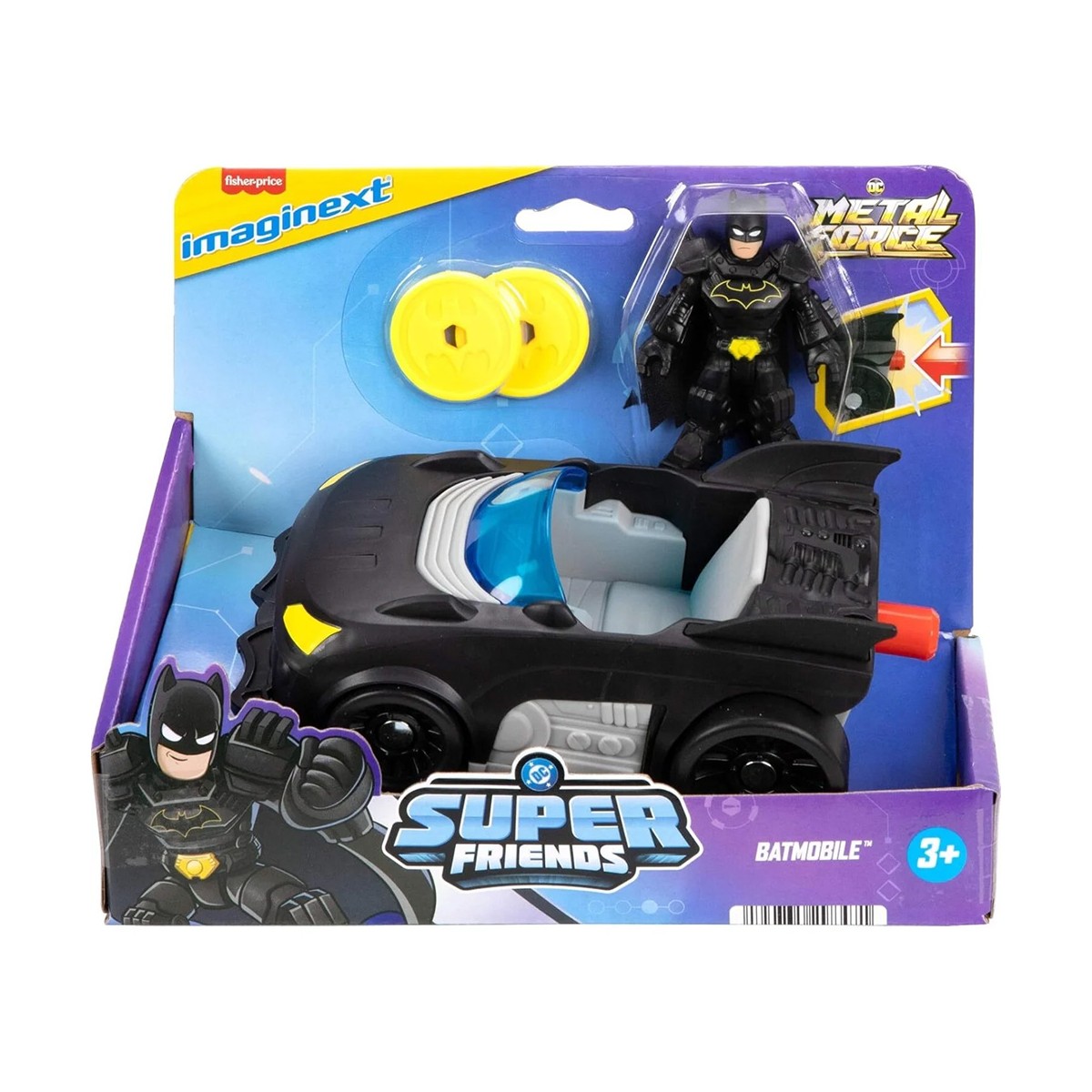 DC COMICS IMAGINEX BATMAN CON VEICOLO