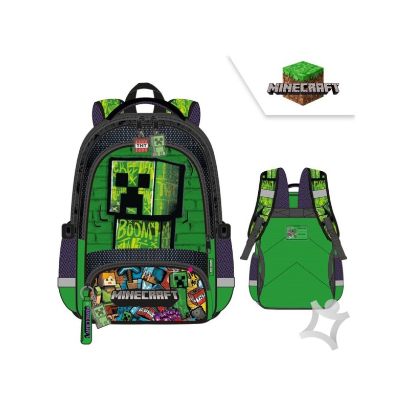 MINECRAFT ZAINO 3 SCOMPARTI