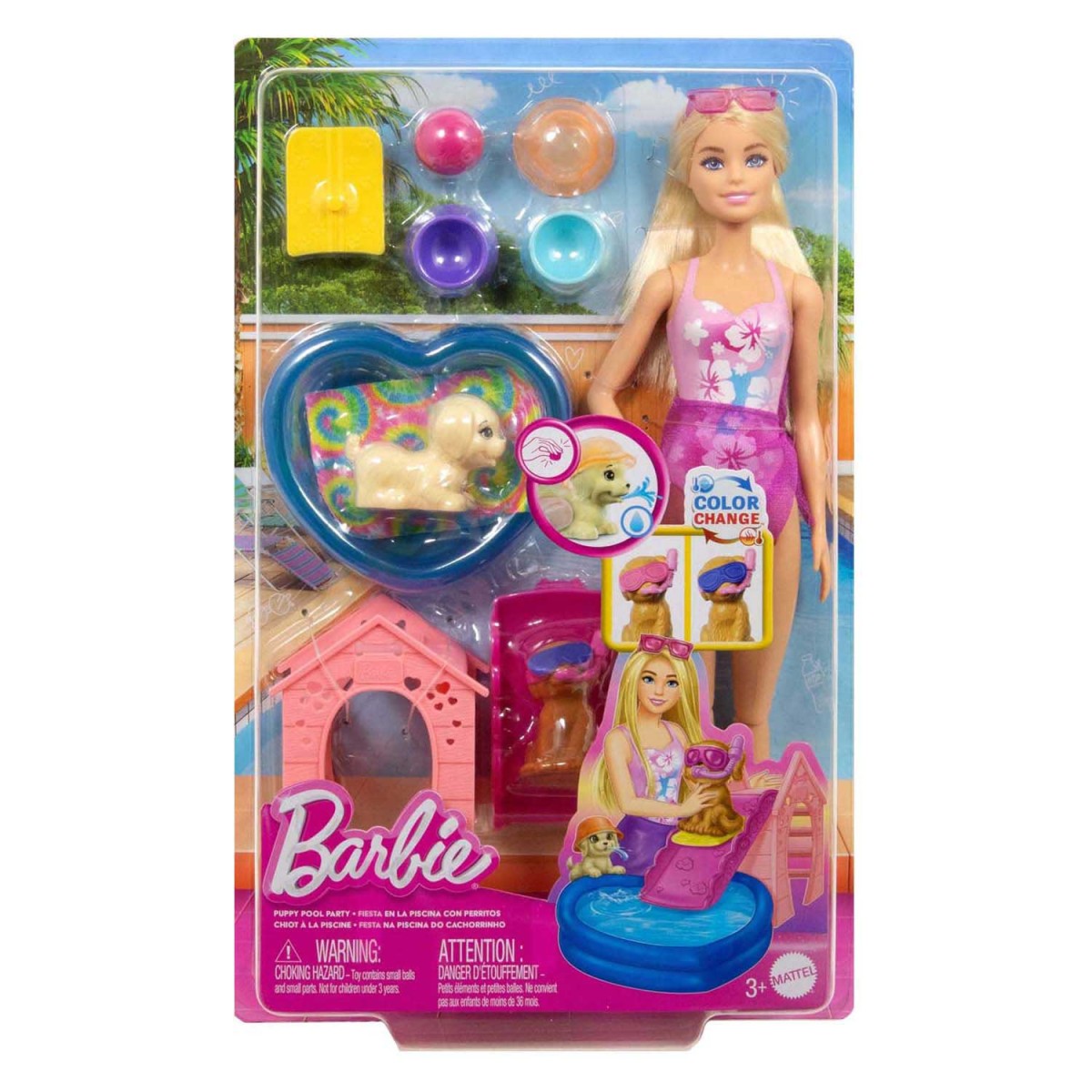 BARBIE CUCCIOLI IN PISCINA JBF35