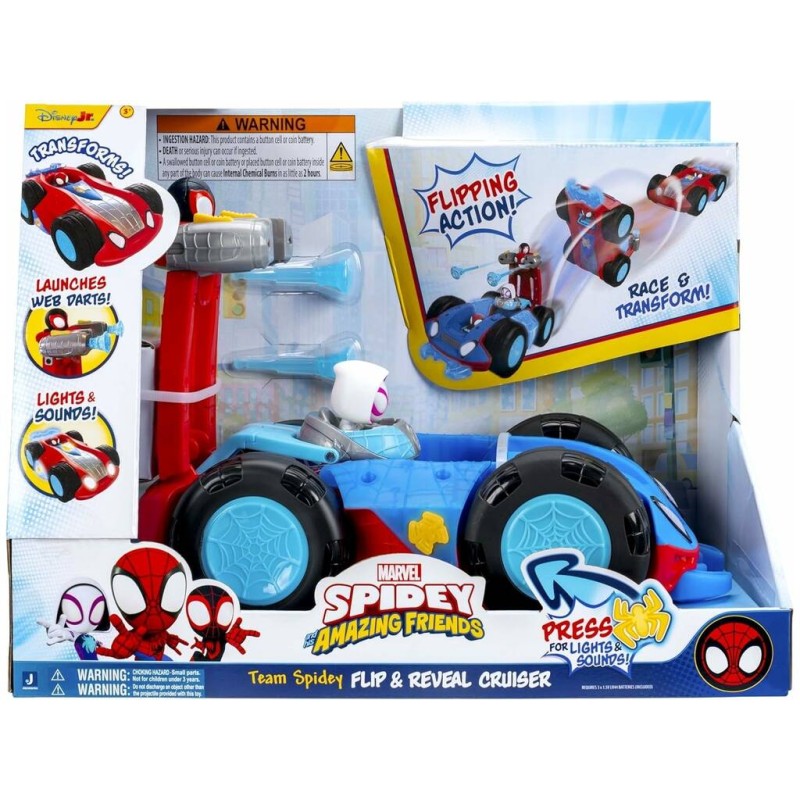 SPIDEY AMAZING FRIENDS CRUISER FLIP & REVEAL