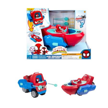 SPIDEY AMAZING FRIENDS SPIDEY TRANSFORMING WEB-WAVE CRUISER