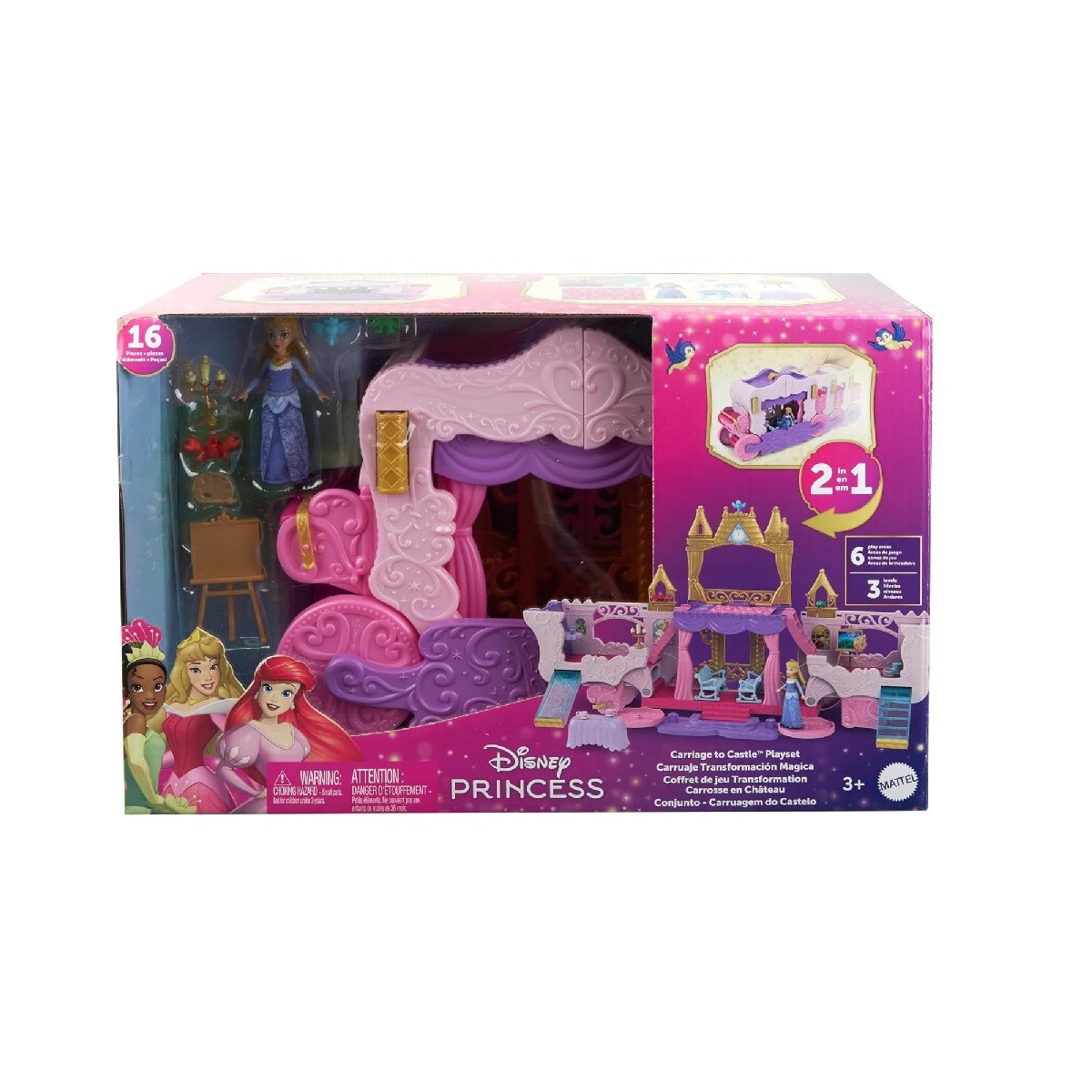 PRINCESS CARROZZA/CASTELLO PLAYSET 2 IN 1