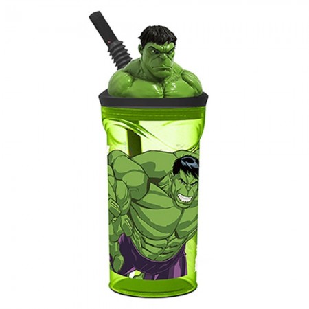 HULK BICCHIERE 3 D