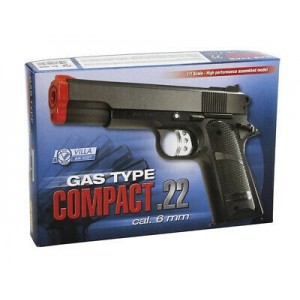 PISTOLA AIR SOFT COMPACT NERA GAS