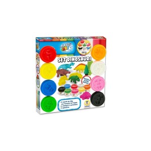 PLASTIART SET DINOSAURI 8 VASETTI 28 GR