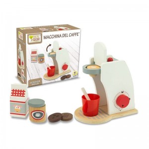 FATTO DI LEGNO  MACCHINA DEL CAFFE' CON ACCESSORI
