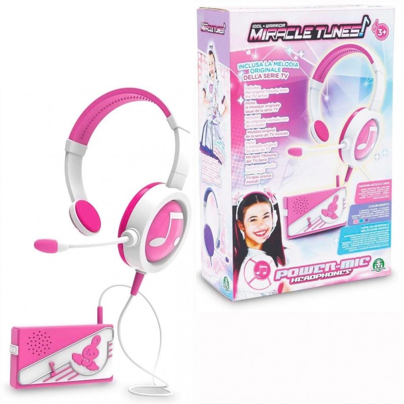 MIRACLES TUNES CUFFIE CON MICROFONO ROSA