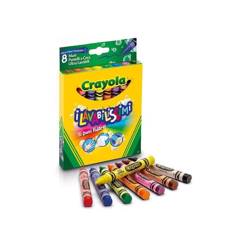 CRAYOLA I LAV. 8 PASTELLI CERA