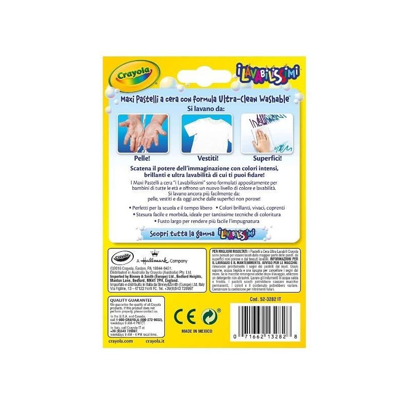 CRAYOLA I LAV. 8 PASTELLI CERA
