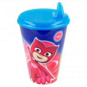 PJMASKS BICCHIERE C/COPERCHIO