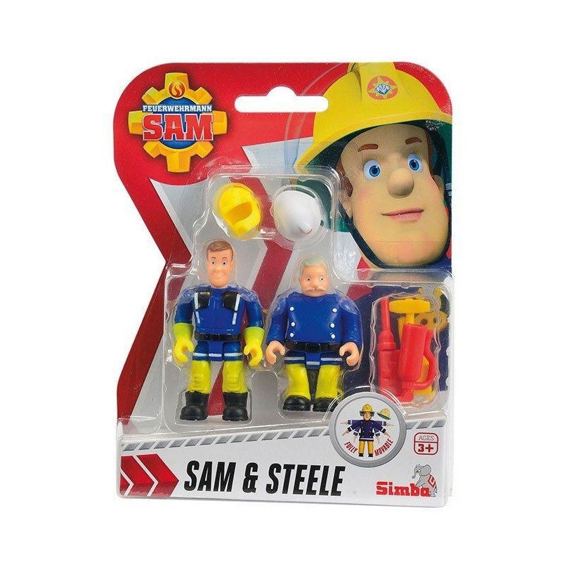 SAM IL POMPIERE SET 2 PERSAGGI CON ACCESSORI