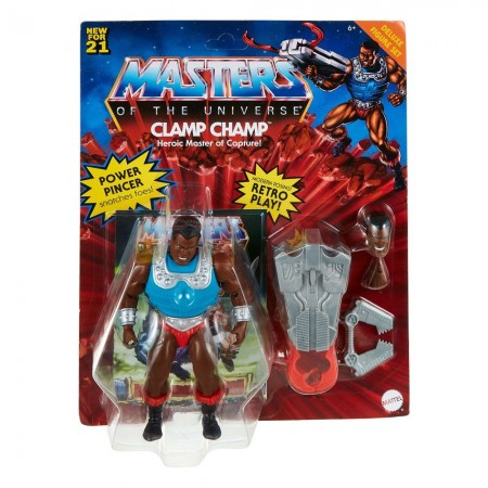 MASTER OF THE UNIVERSE BATTLE CLAMP CHAMP CON ACCESSORI