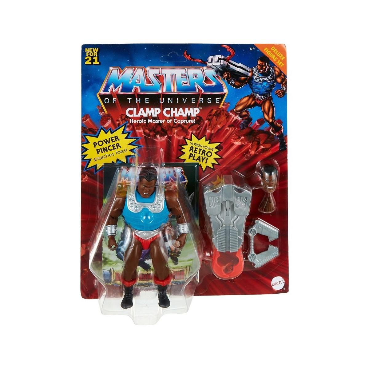 MASTER OF THE UNIVERSE BATTLE CLAMP CHAMP CON ACCESSORI