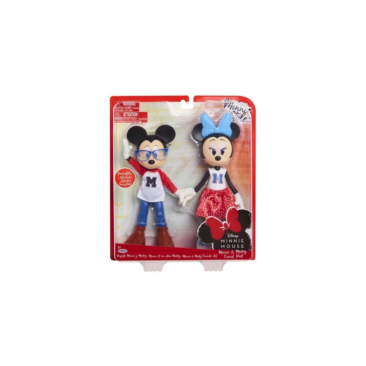 MINNIE & MICKEY 24CM. SET 2 FASHION DOLL COLLEGE