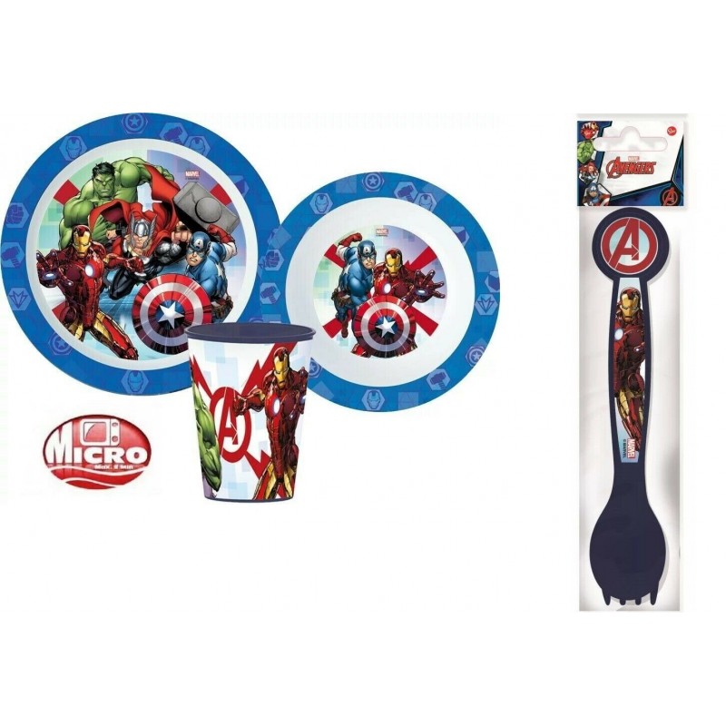 AVENGERS SET PRANZO 3PZ.