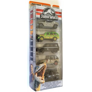 MATCHBOX JURASSIC WORLD CONFEZIONE 5 VEICOLI