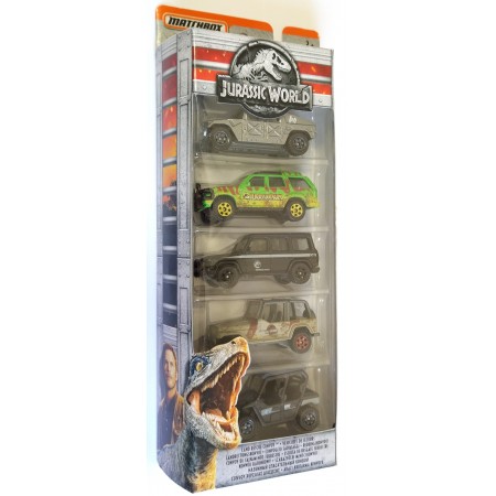 MATCHBOX JURASSIC WORLD CONFEZIONE 5 VEICOLI