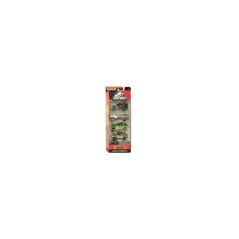 MATCHBOX JURASSIC WORLD CONFEZIONE 5 VEICOLI