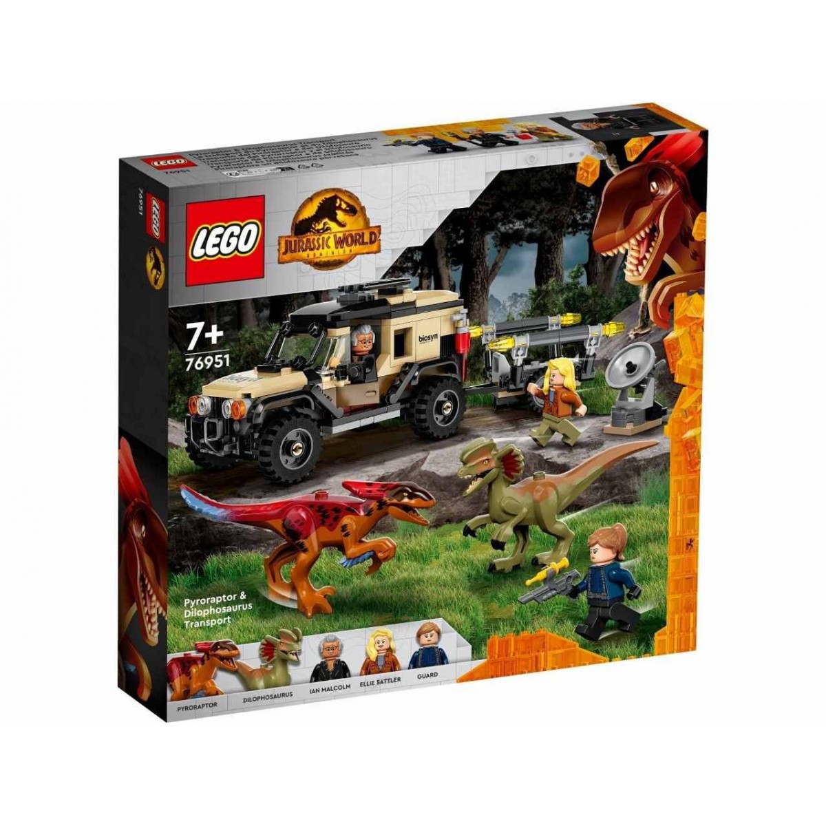 LEGO FRIENDS TRASPORTO DEL PIRORAPTOR E DEL DILOFOSAURO 76951