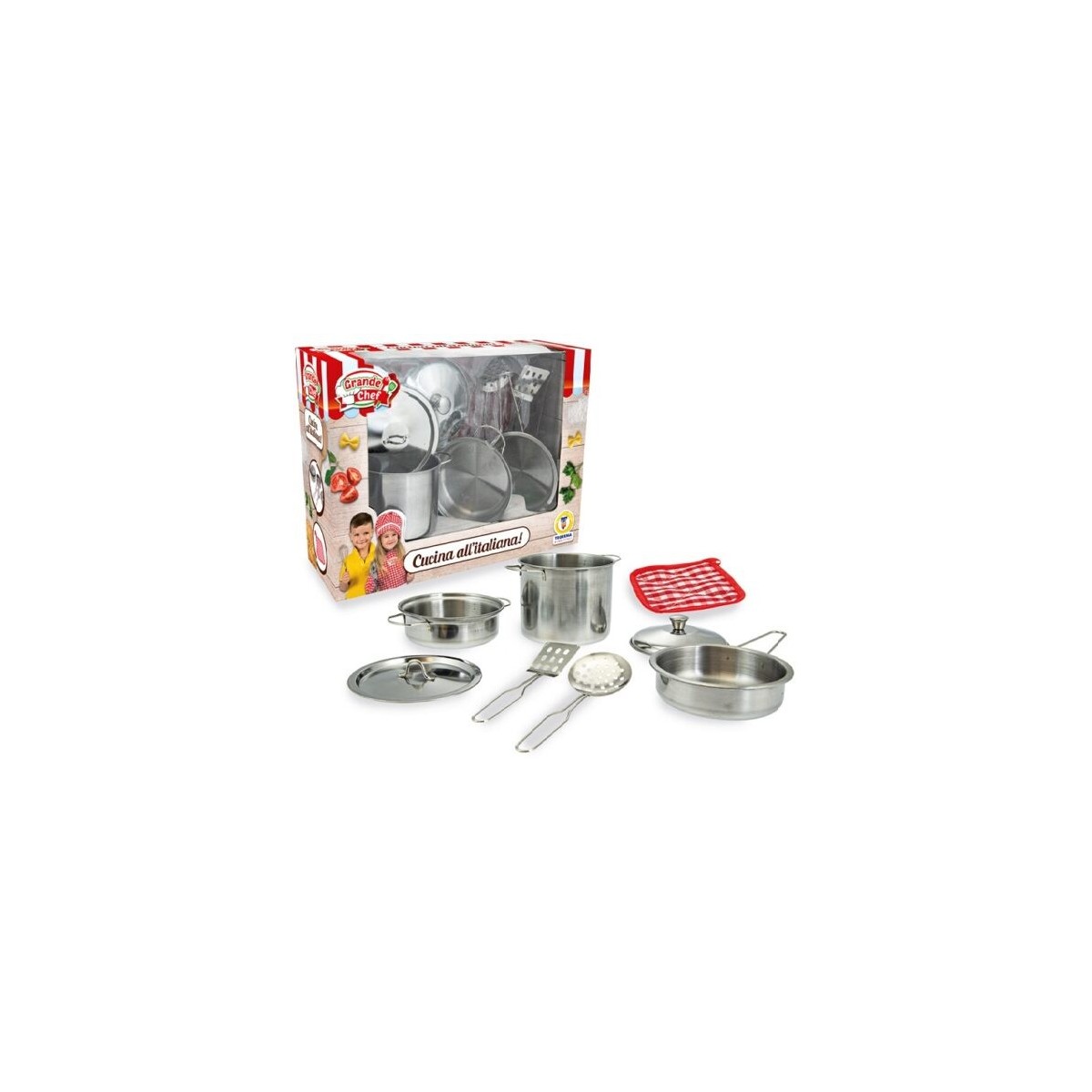 GRANDE CHEF SET PENTOLINE IN METALLO CON PRESINA