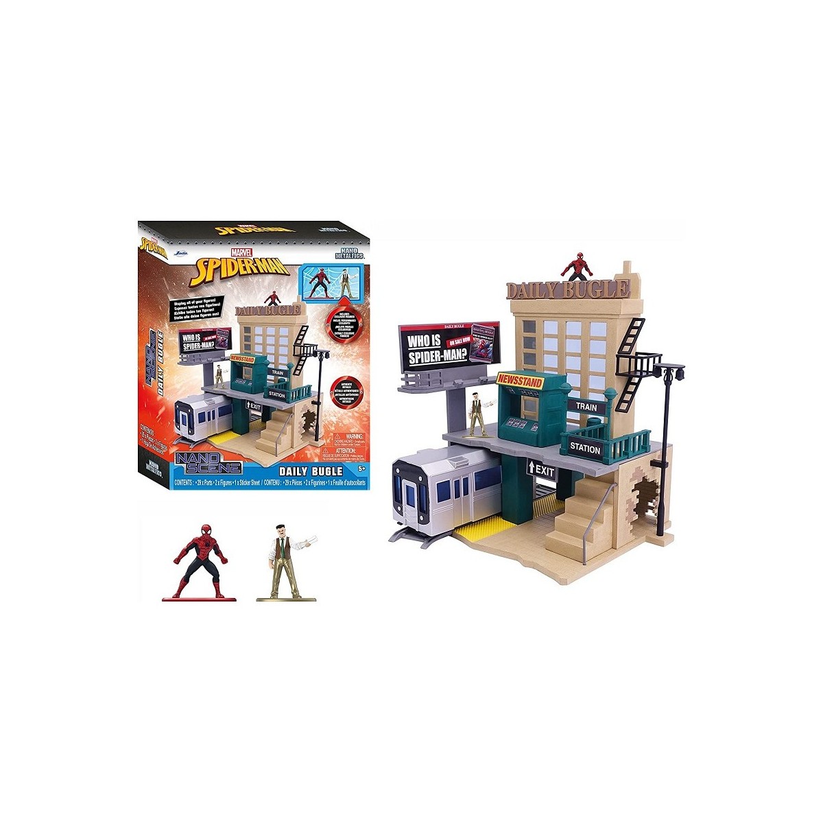 MARVEL SPIDERMAN NANO SCENE 2 personaggi die cast