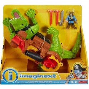 IMAGINEX PIRATA CON COCCODRILLO CAMMINANTE