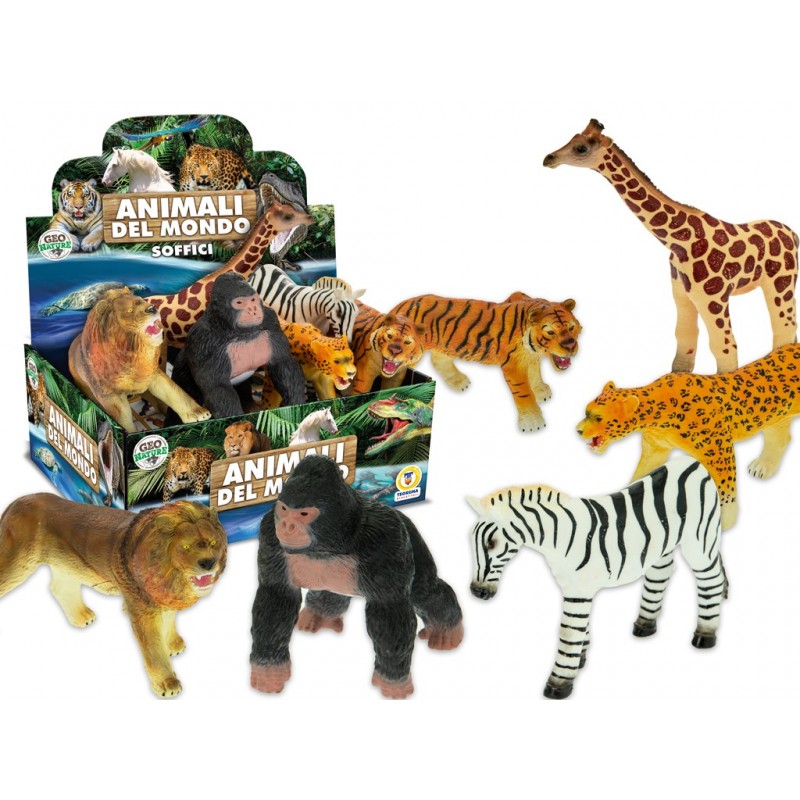 GEO NATURE - ANIMALI DELLA SAVANA SOFFICI 6 ASS
